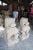 Late 20th Century Vintage Chinese Concrete Foo Dogs Guardian Lion Statues- A Pair For Sale - Image 9 of 13