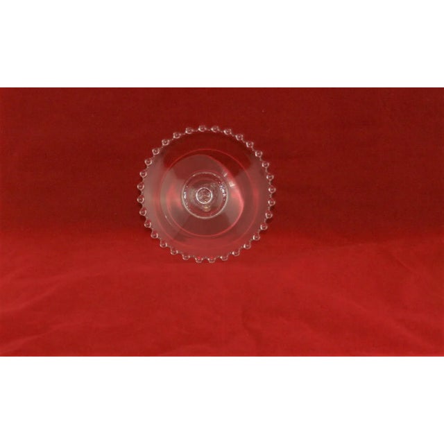 1930s 1930s Imperial Glass Candlewick Pattern Clear Crystal Tri Stem Compote Serving Dish For Sale - Image 5 of 10