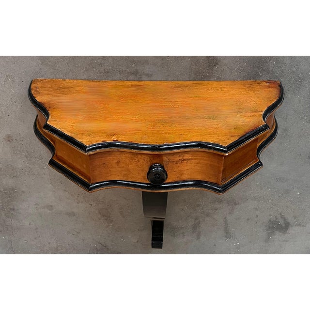 Biedermeier Early 20th Hanging Console with Drawer and Ebonized Details For Sale - Image 3 of 18