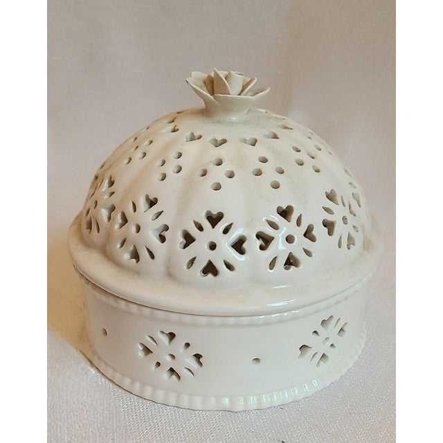 Hartley Greens & Co. Leeds Pottery 3 Piece Set of Creamware