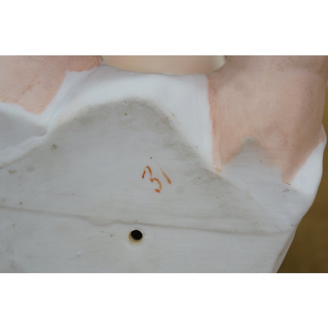 Antique German Gebruder Heubach Bisque Piano Baby Figurine Statue 9" For Sale - Image 14 of 16