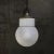 Mid-Century Modern Vintage Industrial White Porcelain Clear Glass Brass Pendant Lights For Sale - Image 3 of 9