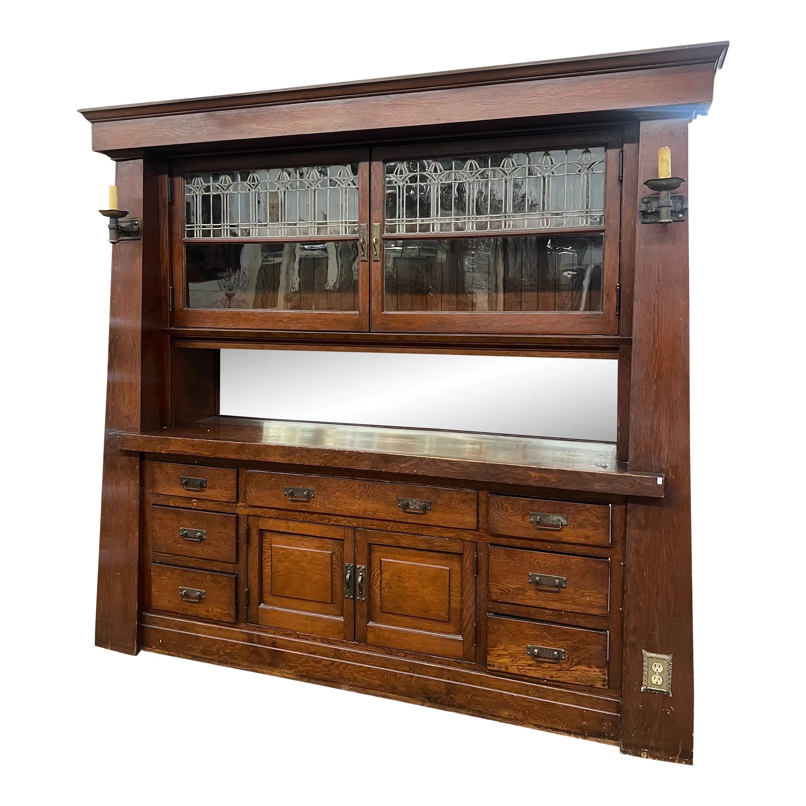 1900's Arts and Crafts/Craftsman Style Built in Cabinet With