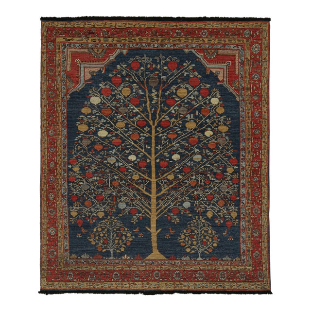 2010s Rug & Kilim’s Antique Persian Style Rug in Red, Blue & Gold Pictorials For Sale