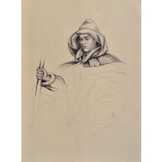 Walter Sauer, The Andalusian Shepherd, Signed Engraving For Sale