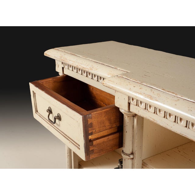 Rustic Marlborough Solid Walnut Bookcase With Two Drawers For Sale - Image 3 of 4