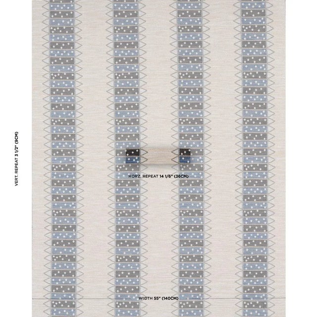 Noor Kilim Stripe in indigo derives its unique textural pattern from the fascinating geometries associated with antique...