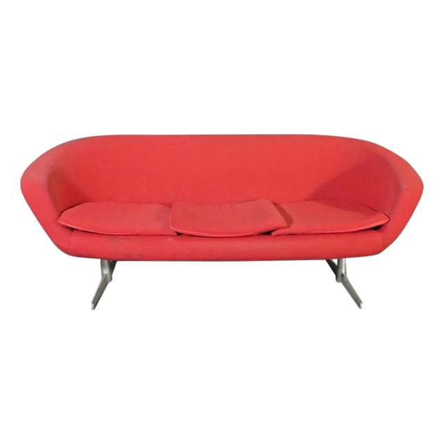 Mid 20th Century Vintage Settee in the Style of Overman For Sale