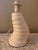 Cream Vintage Postmodern White Sculptural Spiral Table Lamps With Frosted Glass Shades – Pair For Sale - Image 8 of 8