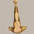 Gold Vintage Mid Century Asian Gold Koi Dolphin and Shell Wall Shelf Decorative Bracket For Sale - Image 8 of 10