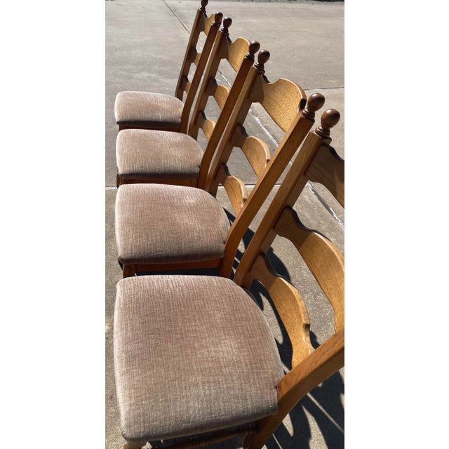 Copper French Country Ladderback Dining Chairs- Set of 4 For Sale - Image 8 of 11