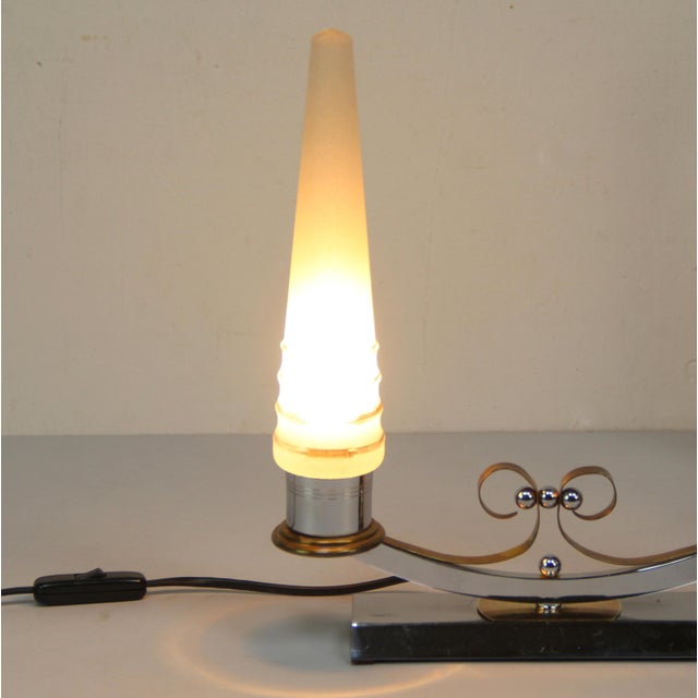 French Art Deco Table Lamps, 1940s, Set of 2 For Sale - Image 6 of 8