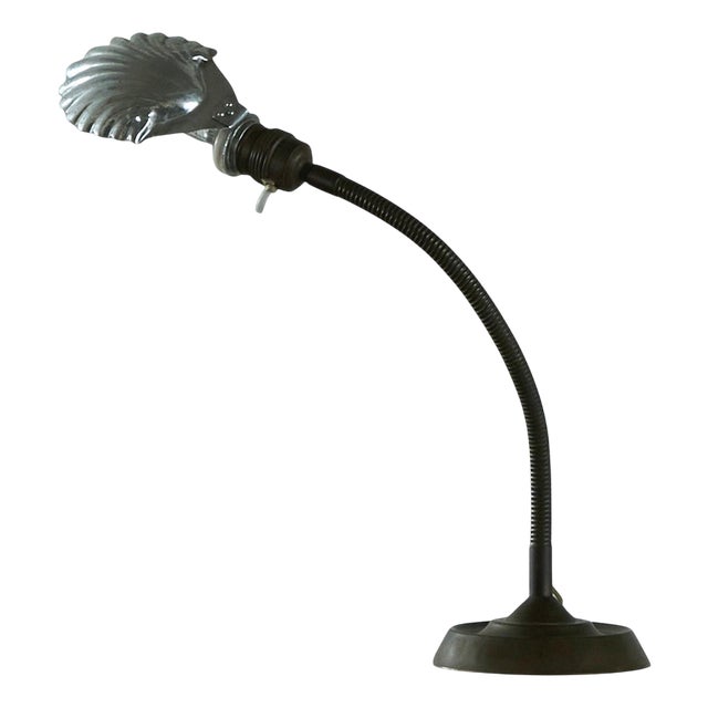 Art Deco Adjustable Shell Shade Table Lamp, Belgium, 1930s For Sale