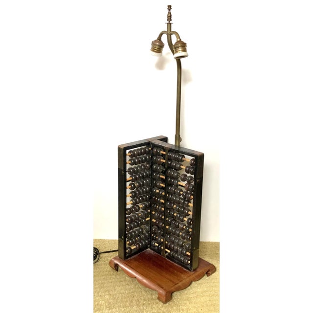 Mid Century Double Abacus Table Lamp For Sale In San Francisco - Image 6 of 10