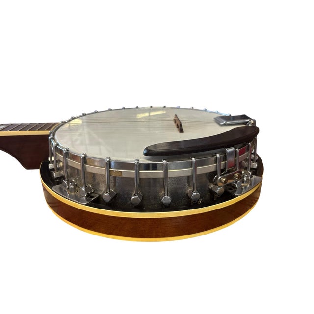 Vintage Lyle 5-String Resonator Banjo With Eagle Inlay & Original Hardware For Sale In Greensboro - Image 6 of 9
