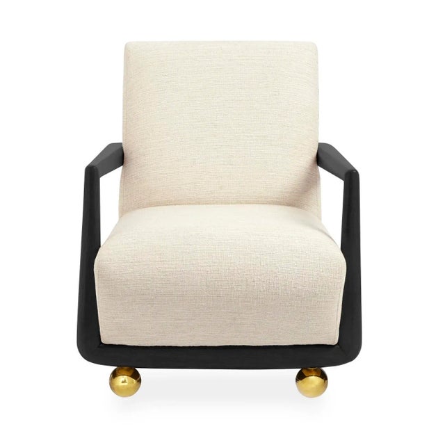 Jonathan Adler St. Germain Club Chair, Stone For Sale - Image 4 of 5