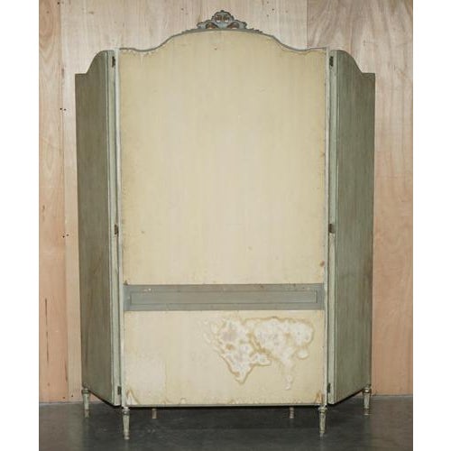 Antique Louis XVI French Dressing Room Console Table and Full Length Mirror, 1920s For Sale - Image 13 of 15