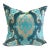 Designers Guild Aqua and Lime Pillow 24” X 24” For Sale