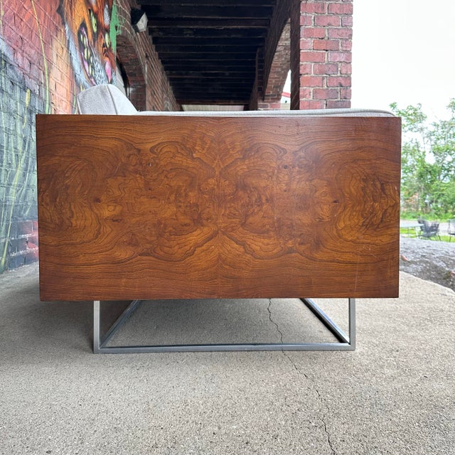 Mid 20th Century Milo Baughman for Thayer Coggin Burlwood Case Sofa Mid-Century Modern For Sale - Image 5 of 12