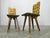 Brutalist Wooden Chairs, Former Czechoslovakia, 1950s, Set of 3 For Sale - Image 11 of 16