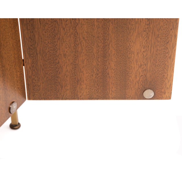 Paul McCobb Calvin Irwin Collection Bi-Fold Door 4 Drawer Dresser Credenza Chest Mahogany Brass For Sale - Image 15 of 18