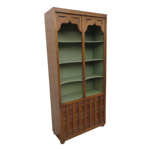 Mid 20th Century Drexel Esperanto Collection Shelving Display Cabinet Bookshelf 6202 For Sale