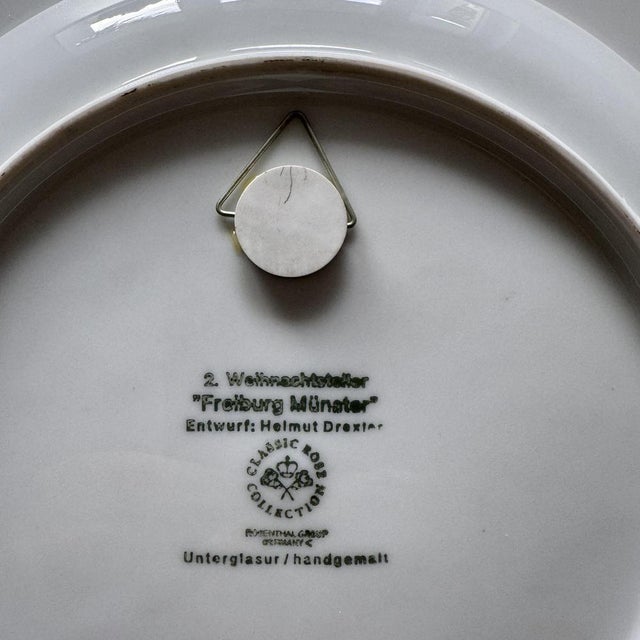 1970s 2st Christmas Plate Freiburg Münster by Helmut Drexler for Rosenthal, Germany, 1975 For Sale - Image 5 of 5
