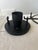 1990s Hubbardton Forge Moonband Semi-Flush Mount Ceiling Light – Wrought Iron & Opal Glass For Sale In Providence - Image 6 of 10