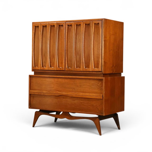 Mid-Century Modern Tobago Vintage Mid Century Modern Highboy Dresser C. 1960s For Sale - Image 3 of 14