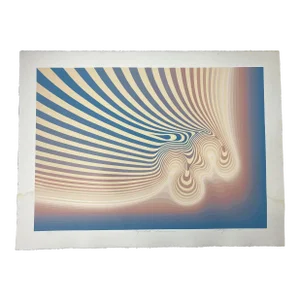 1981 Roy Ahlgren “Expanded Inversions” Op Art Serigraph