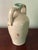 Antique Rustic European Hand Painted Pottery Jug With Handles For Sale - Image 4 of 11