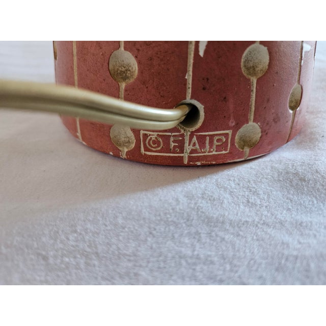 1950s 1950s Mid Century Modern Atomic f.a.i.p. Chalkware Ufo Lamp For Sale - Image 5 of 8