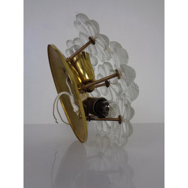 Brass and Crystal Glass Flower Sconces by Ernst Palme for Palwa, 1960s, Set of 2 For Sale - Image 15 of 18