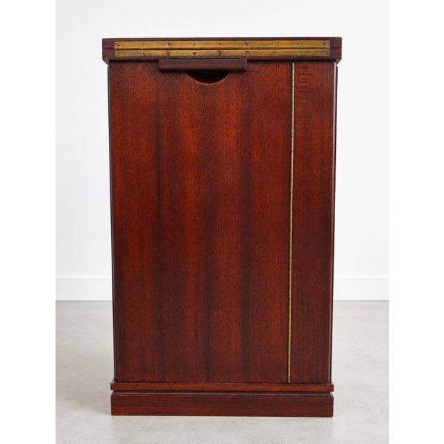 Vintage Ricardo Lynn Brutalist Bar Cabinet | 1960s Asian Modern Expanding Dry Bar | Fold-Out Cocktail Cabinet | Mid Century Furniture For Sale - Image 11 of 12