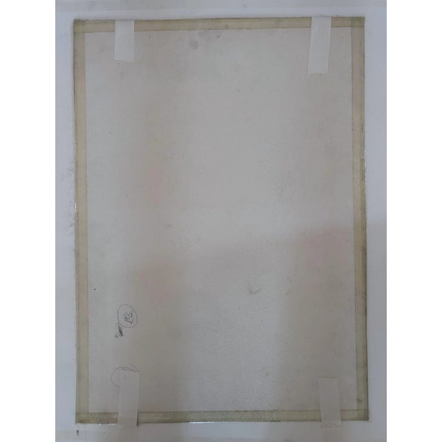 Vintage Original Signed "Geronimo" Graphite Drawing by Arnold Wichita For Sale - Image 14 of 14