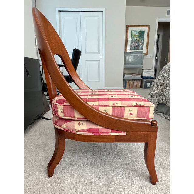 Pair of Mid-Century Modern Spoon-Back Chairs For Sale - Image 4 of 8