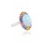 VR Jewels 9.01ct Ethiopian Fire Opal, Multi-Sapphire and Diamond Antique 18k White Gold Ring Size 4 For Sale - Image 4 of 18