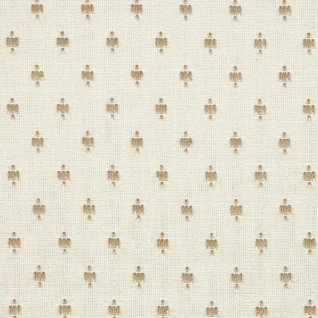Sample - Schumacher Barlow Fabric in Natural For Sale