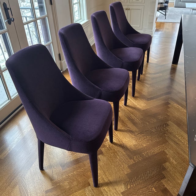 Maxalto Maxalto Febo High Back Dining Chairs - Set of 8 For Sale - Image 4 of 10