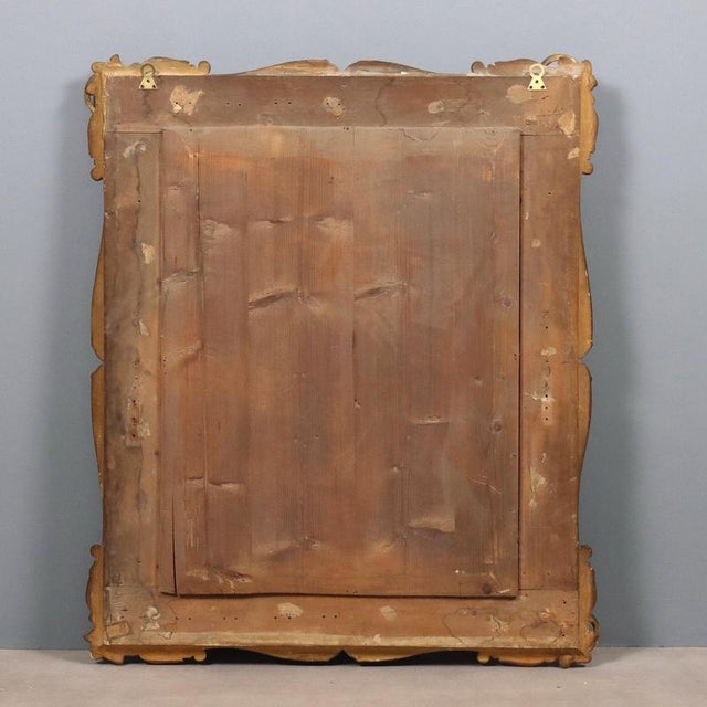 Carved and Gilded Wooden Mirror For Sale - Image 12 of 13