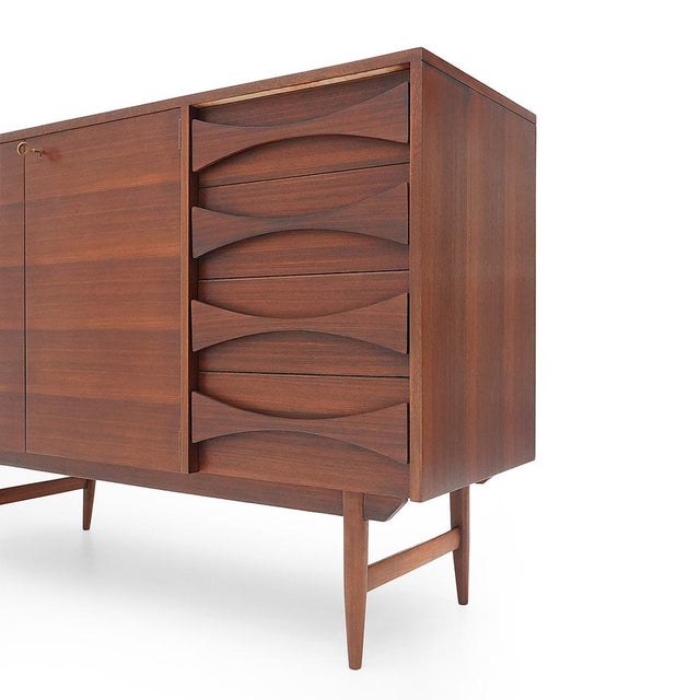 Mahogany Sideboard with Drawers, 1950s For Sale - Image 11 of 15