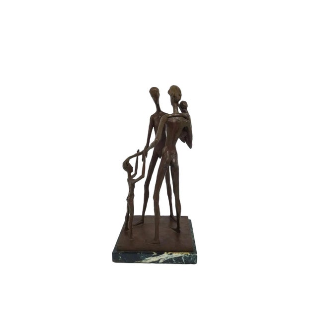 Expressionism Wolfgang Behl, Large Modernist Bronze Abstract Figural Sculpture "Family" Wolfgang Behl For Sale - Image 3 of 14