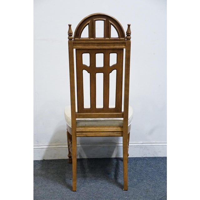 Bassett Furniture Centuria Collection Solid Pecan Mediterranean Style Dining Side Chair 429-42-481 For Sale In Kansas City - Image 6 of 10