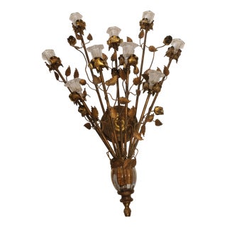 Murano Glass 9-Light Wall Lamp from Banci, 1970s For Sale