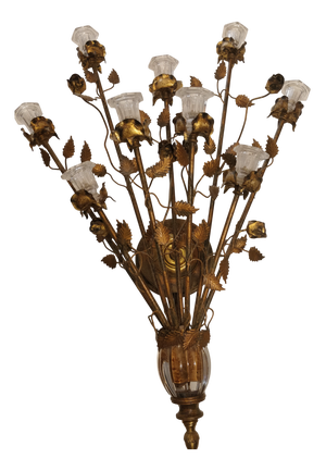 Murano Glass 9-Light Wall Lamp from Banci, 1970s
