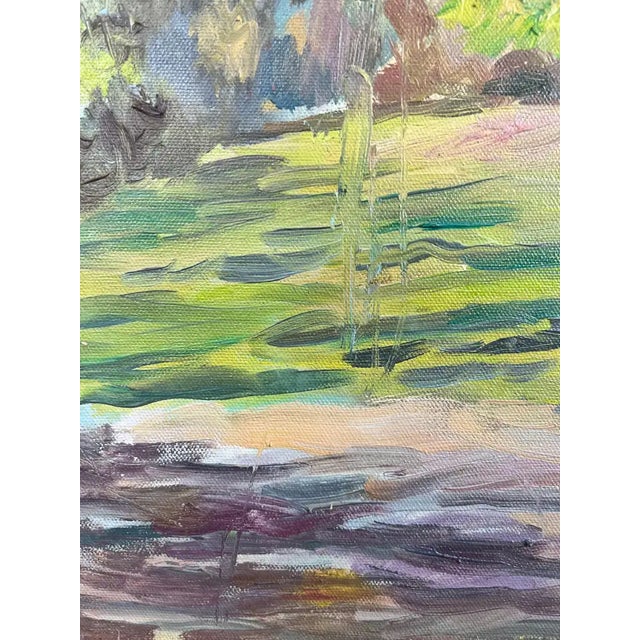 Girair Poladian Signed 1994 Landscape Oil Painting in Ornate Gilt Frame 1994 For Sale In New York - Image 6 of 14