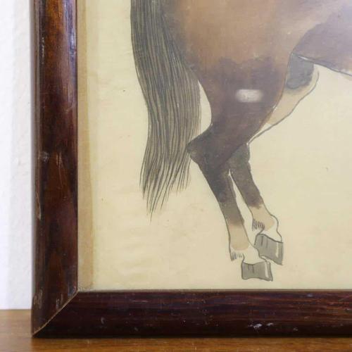 I Cinque Cavalli, Horse and Groom, 2000s, Fabric, Framed For Sale - Image 6 of 8