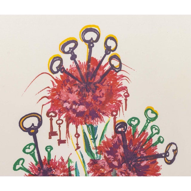 Contemporary Salvador Dali "Carnation (Keys)" Etching, 1972 For Sale - Image 3 of 11