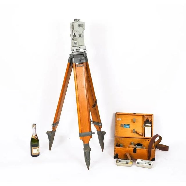 Vintage Theo 010 Theodolite with Tripod and Case by Carl Zeiss, Set of 2 For Sale - Image 18 of 18