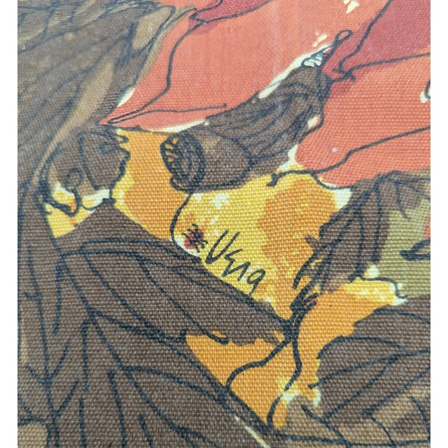1970's Vera Neumann "Autumn" Cotton Napkins, Set of 11 For Sale - Image 11 of 12